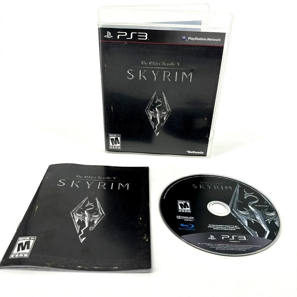 The Elder Scrolls V: Skyrim PS3 Game, Manual & Case Sony PlayStation‎ 3 2011